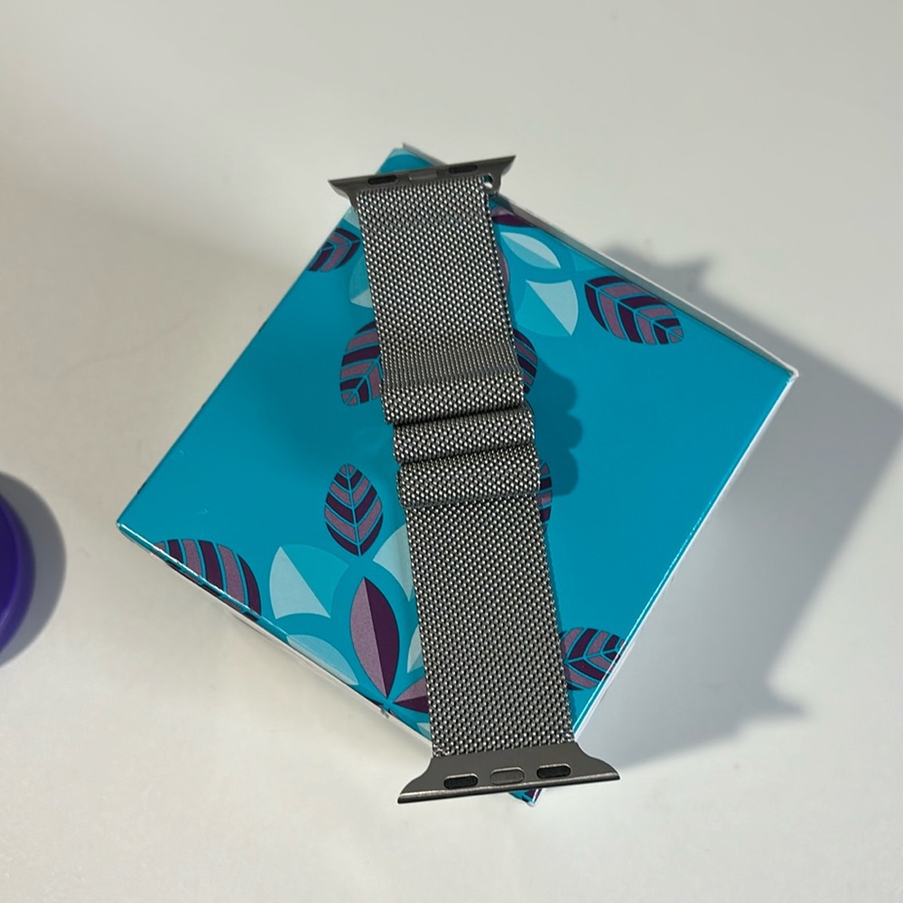 NWOT iPhone Silver Metal Mesh Watch Band